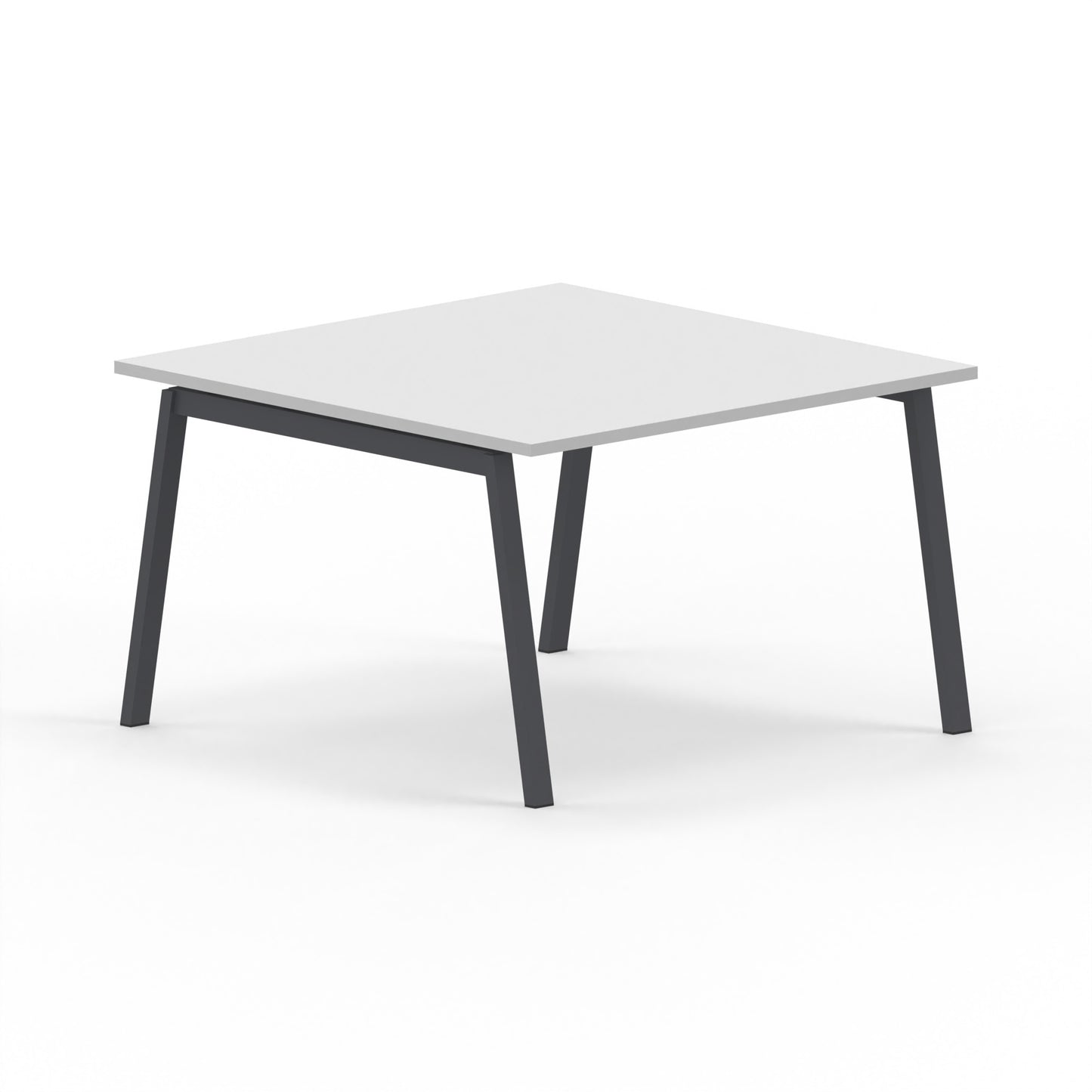 BORN | Table réunion carrée L 120 x P 120 cm piétement arche métal