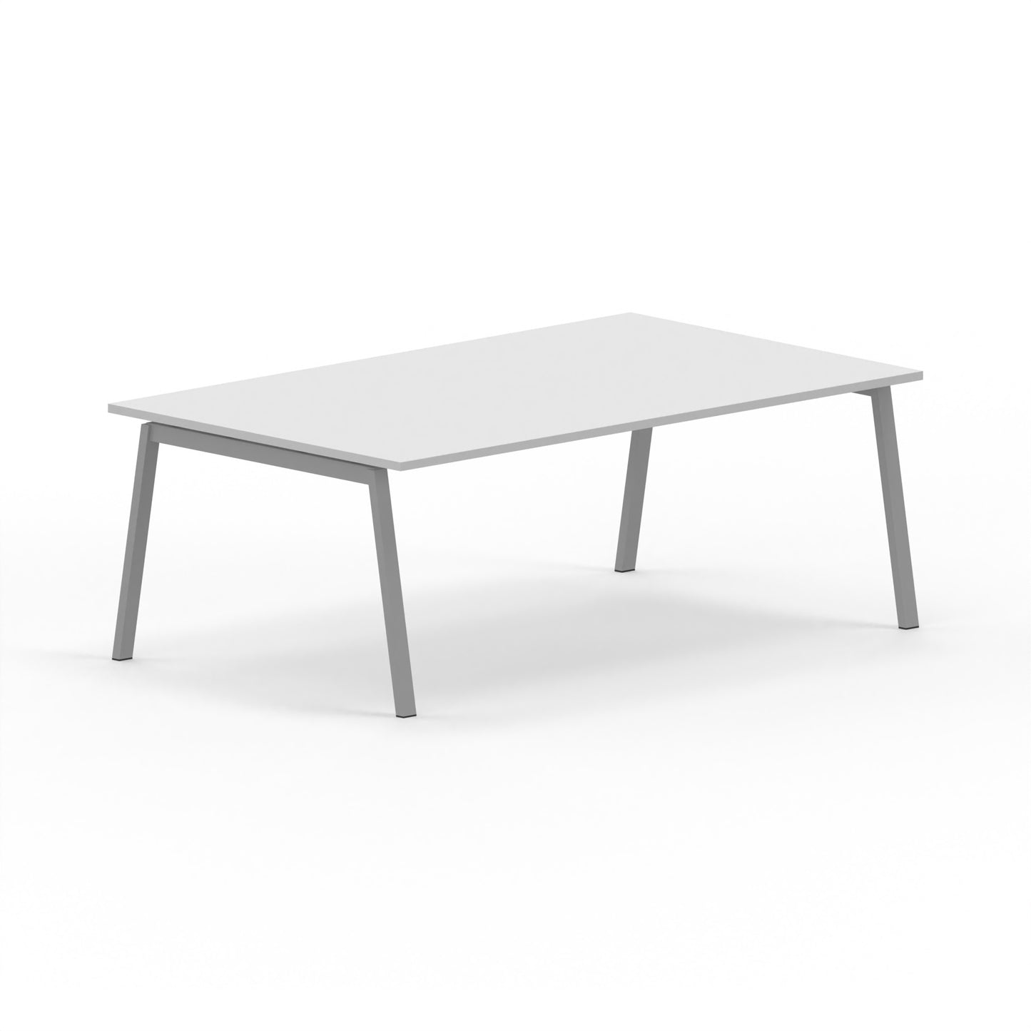 BORN | Table réunion droite L 200 x P 120 cm piétement arche métal
